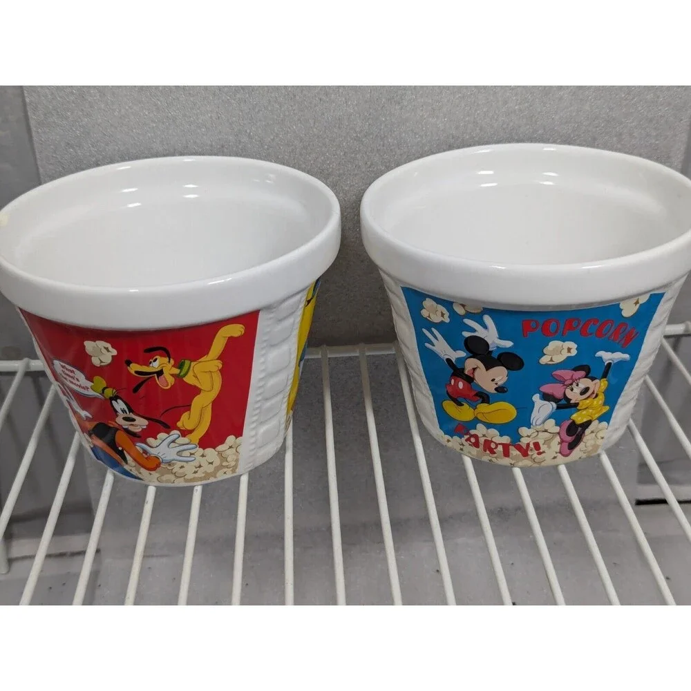 Disney Movie Popcorn Buckets Set Of 2 Ceramic #31673